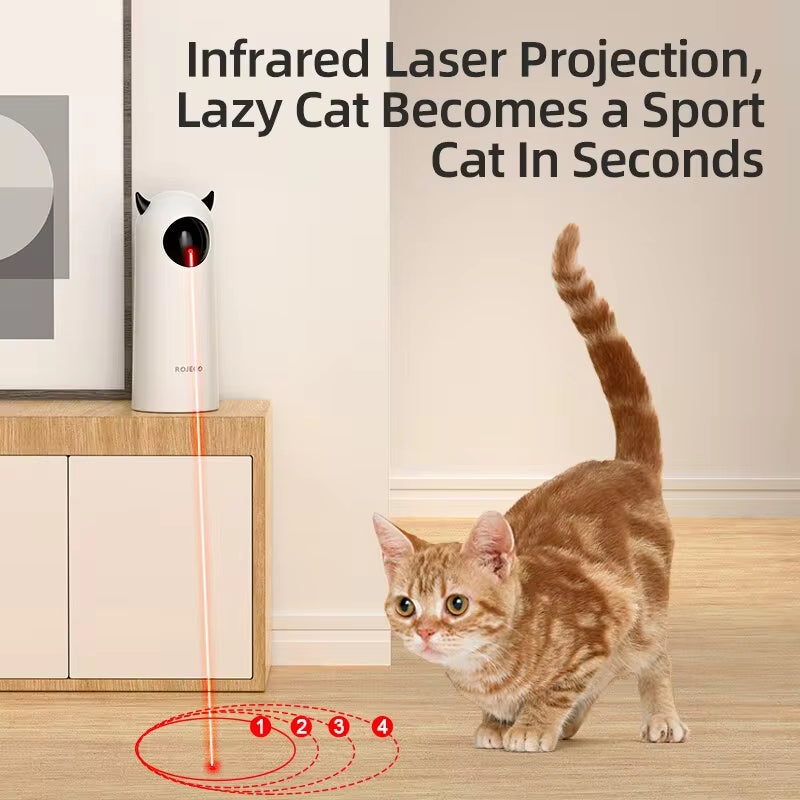 Automatic Cat Toys LED Laser Interactive Smart Teasing Pet Handheld Electronic Indoor Random Laser Cats Toy Accessories for Dog