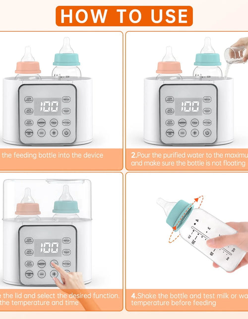 Load image into Gallery viewer, Baby , 9-In-1 Portable , Baby Bottle Sterilizer, Double Bottle Breast Milk Warmer with LCD Display, Timer &amp; 24H Temperature Control
