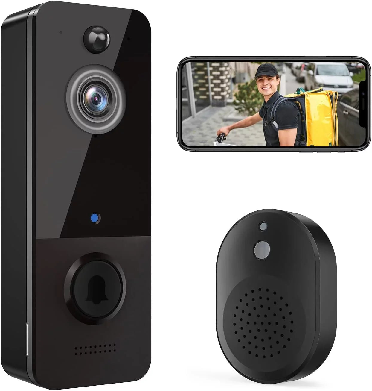 Smart wireless doorbell security camera for home surveillance