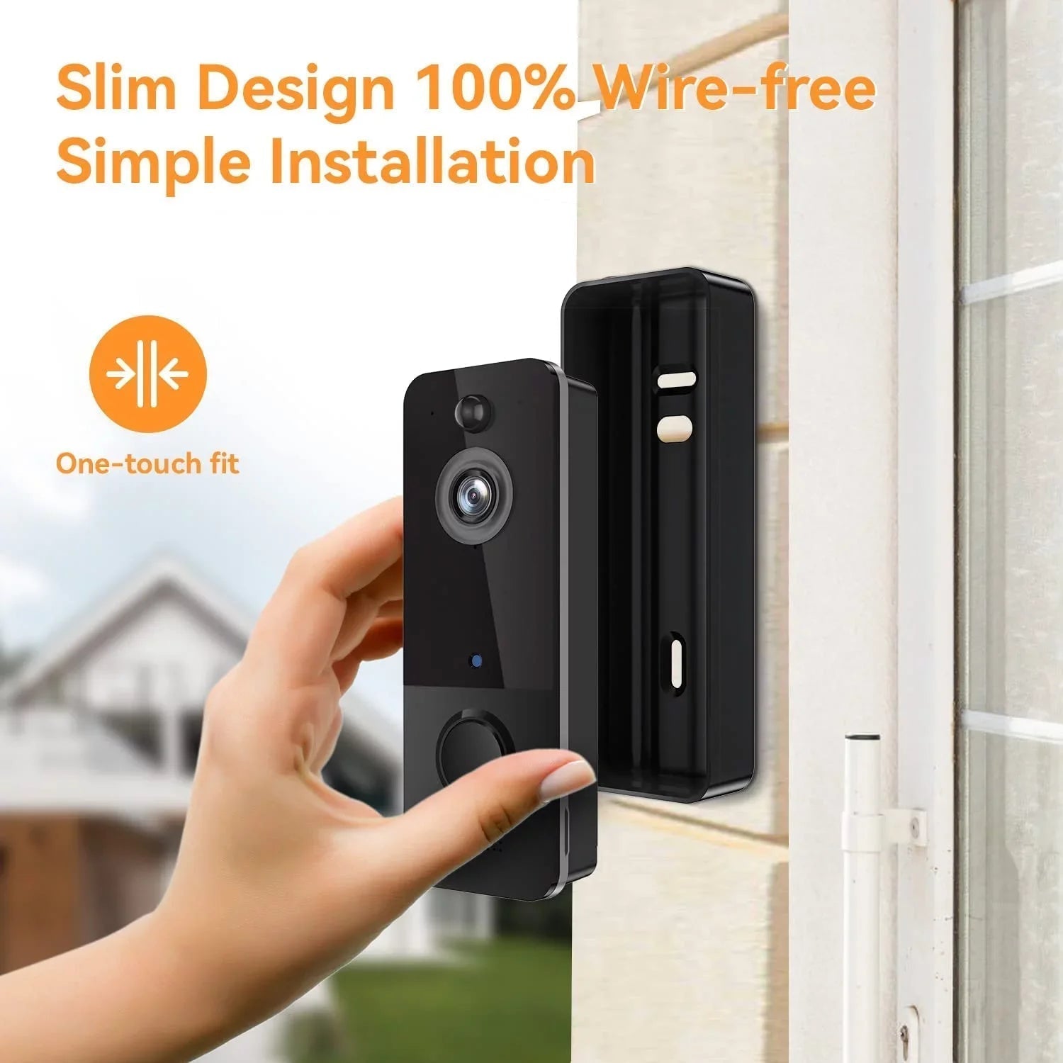 Smart wireless doorbell security camera for home surveillance