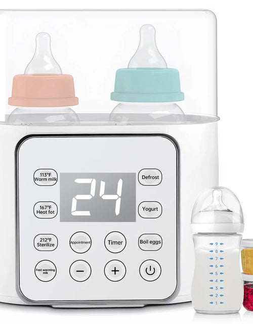 Load image into Gallery viewer, Baby , 9-In-1 Portable , Baby Bottle Sterilizer, Double Bottle Breast Milk Warmer with LCD Display, Timer &amp; 24H Temperature Control
